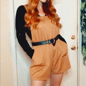 Camel brown overalls